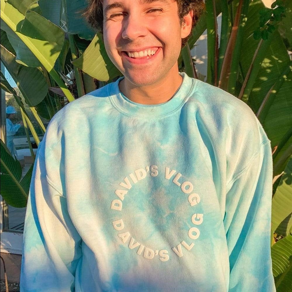 David Dobrik | David’s Vlog Blue Tie Dye Sweatshirt